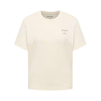 T-shirt en coton écru uni...