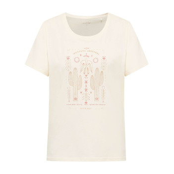 T-shirt en coton écru uni...