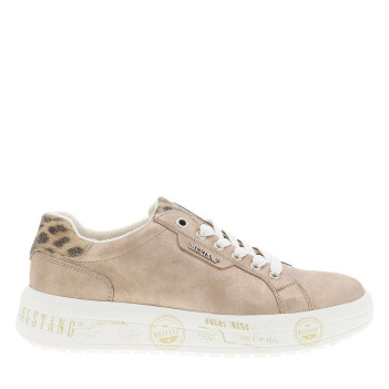 Sneakers sable à talon plat...