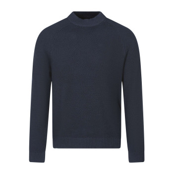 Pull en coton marine uni...