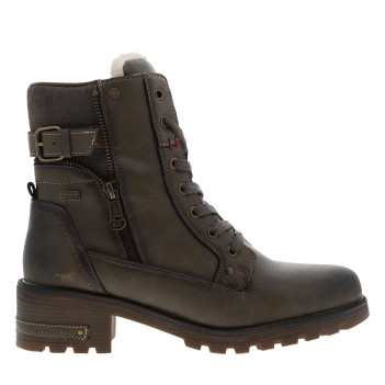 Bottines taupe à talon...