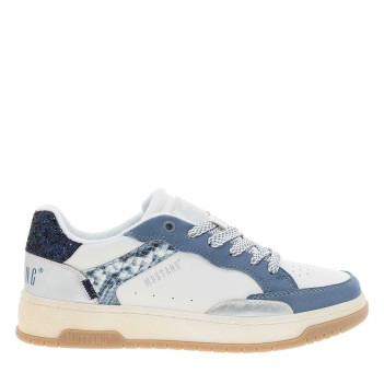 Sneakers bleues à talon...