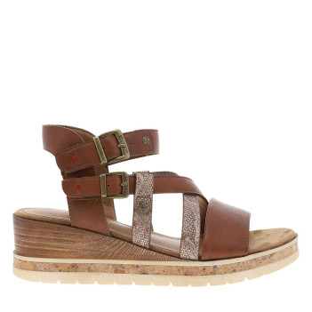 Nu-pieds marron avec une...