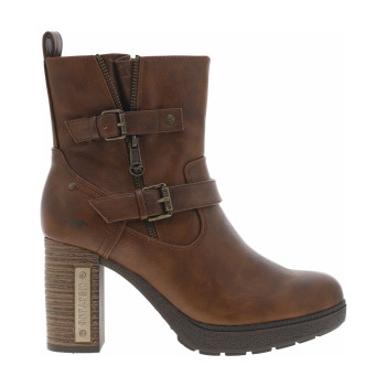 Boots brunes à talon...
