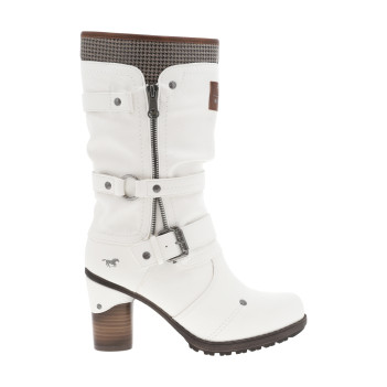 Bottes blanches à talon...