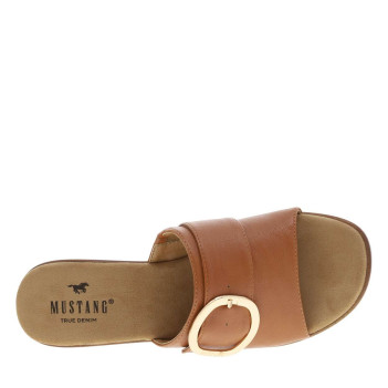 Sandales Aerosoles En Cuir Marron - Pointure US 7.5 - Talon Moyen - Bout Ouvert - Occasion