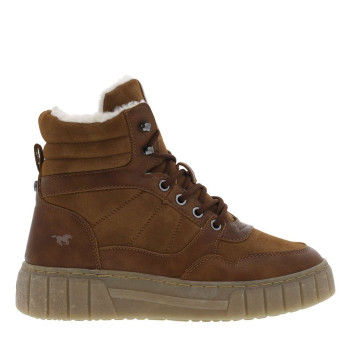 Bottines cognac plates, à...