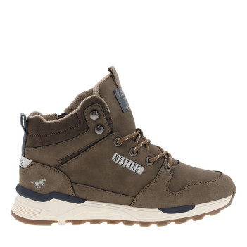 Bottines taupe plates, à...