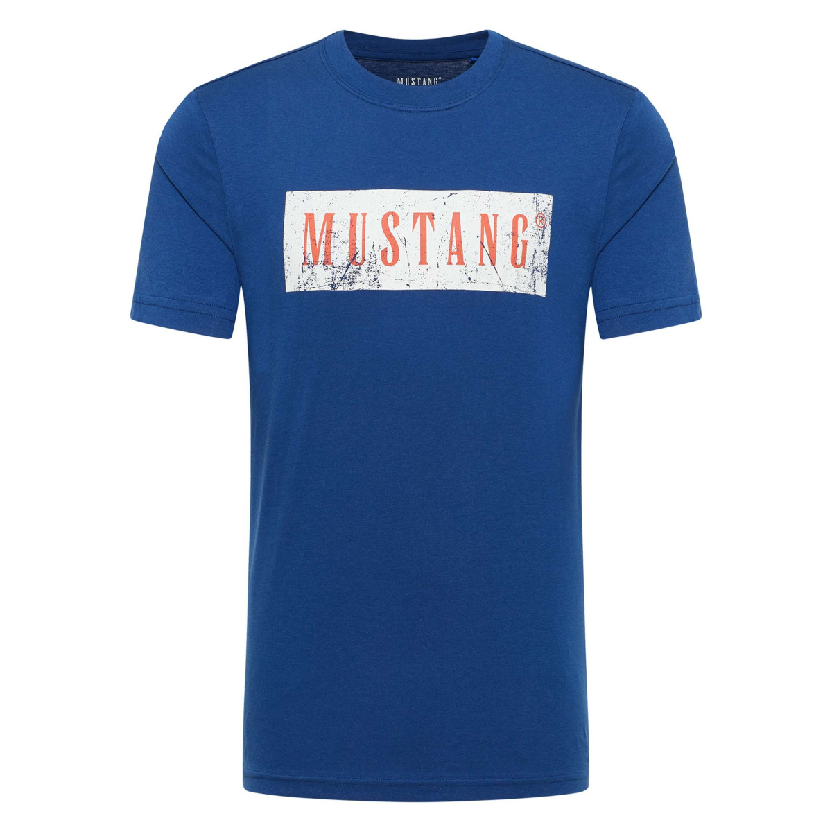 Pack De 4 T-shirts Mustang Homme - Col Rond, Manches Courtes - Bleu, Noir, Gris, Vert - Neuf Avec étiquettes