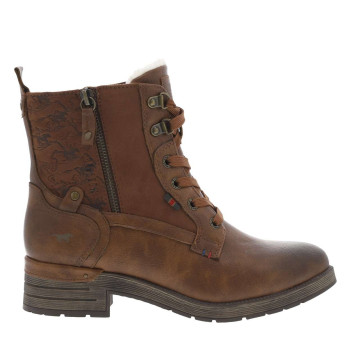 Bottines brunes à talon...