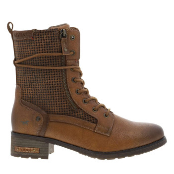 Bottines cognac à talon...