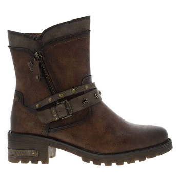 Boots brunes à talon...