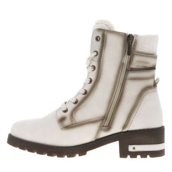 Bottines blanc cassé à...