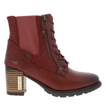 Bottines bordeaux à talon...