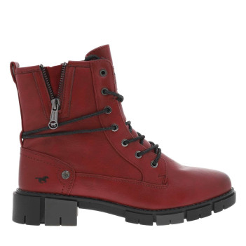 Bottines rouges à talon...