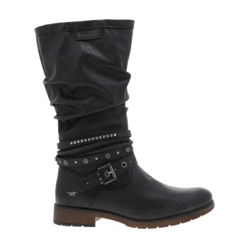 Bottes bleu marine à talon...