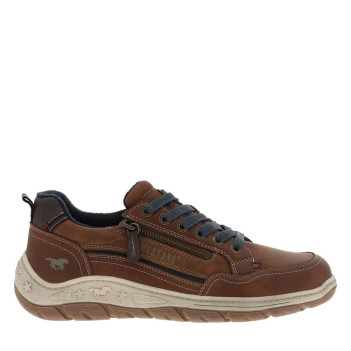 Sneakers cognac à talon...