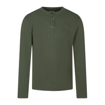 T-shirt en coton kaki uni...